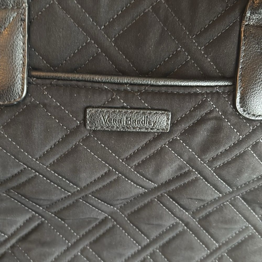 VERA BRADLEY DAY OFF SATCHEL SHOULDER BAG CLASSIC BLACK SIGNATURE RETIRED NWOT - Picture 11 of 12